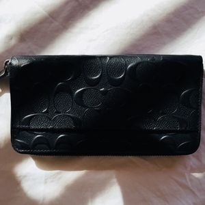 COACH Signature Black Embossed Wallet- *NWOT*